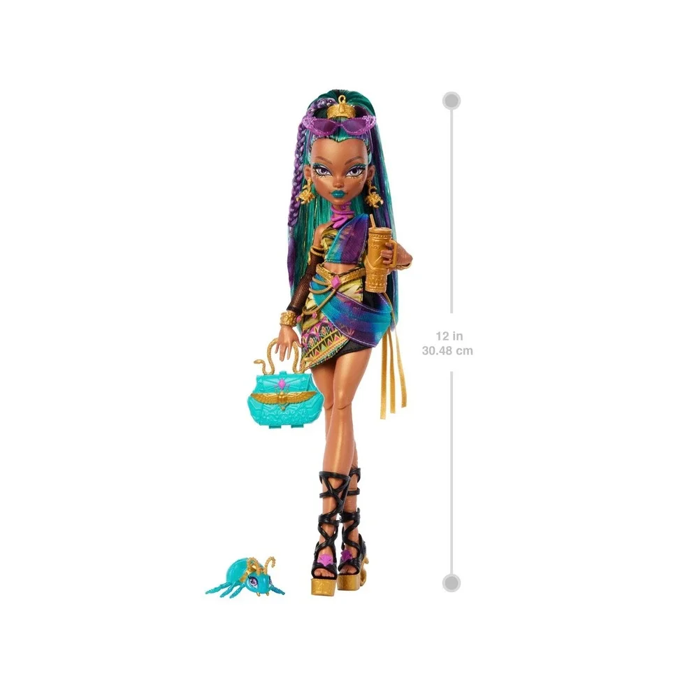 Monster High Nefera DeNile Doll with Pet Scarab Lavish and Accessories NEW 12